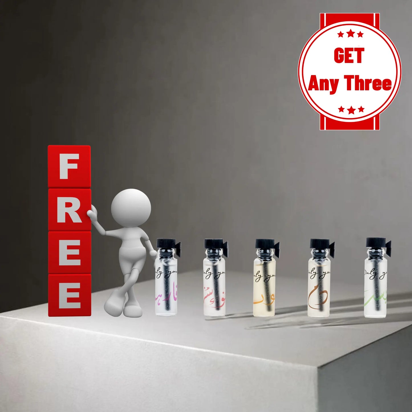 Free Perfume Tester Pack – Includes 5 luxurious fragrances: Fariha, Jaun, Dum, Banu-e-Shehar, and Zeest by Only You.