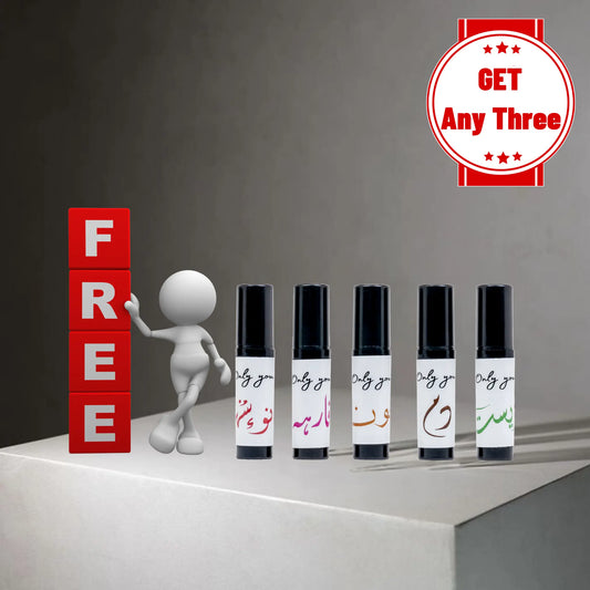 Free Perfume Tester Pack – Includes 5 luxurious fragrances: Fariha, Jaun, Dum, Banu-e-Shehar, and Zeest by Only You.